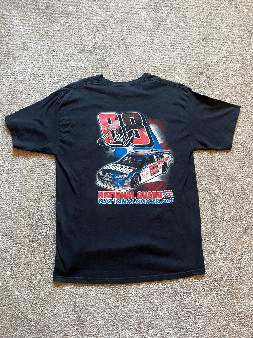 VTG 00’s / Y2K NASCAR Dale Jr. #88 National Guard Black Tee